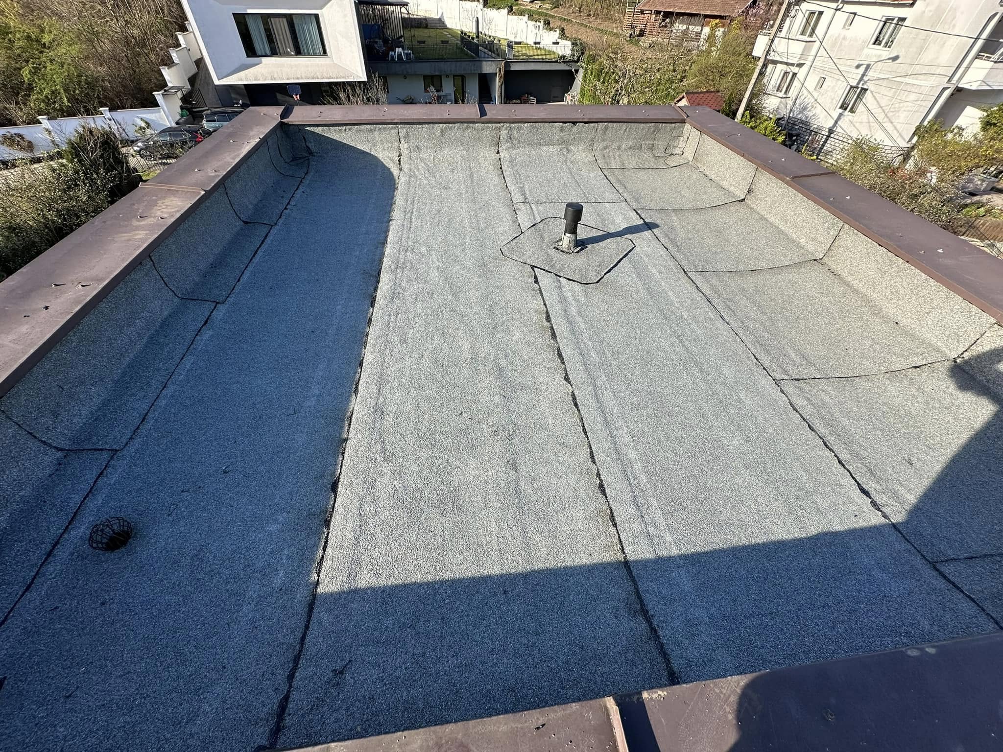 Terasă necirculabilă — hidroizolație cu membrană bituminoasă